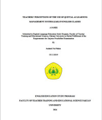 Teachers' Perceptions Of Quintal As Learning Management System (Lms) In English Classes