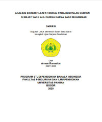 Analisis Sistem Filsafat Moral pada Kumpulan Cerpen Si Bejat yang Ahli Surya Karya Saad Muhammad
