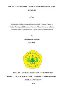 EFL Speaking Anxiety Among Vocational High School Students