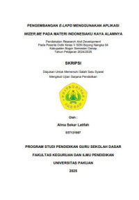 Pengembangan E-LKPD Menggunakan Aplikasi WIZER.ME Pada Materi Indonesiaku Kaya Alamnya;
Pendekatan Research And Development Pada Pesetya Didik Kelas V SDN Bojong Semester Genap Tahun Pelajaran 2025/2025
