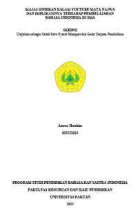 Majas Sindiran dalam Youtube Mata Najwa dan Implikasinya terhadap Pembelajaran Bahasa Indonesia di SMA.