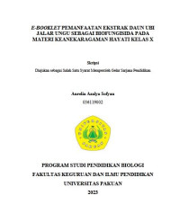 E-Booklet Pemanfaatan Ekstrak Daun Ubi jalar Ungu Sebagai Biofungisida Pada Materi Keanekaragam Hayati Kelas X.