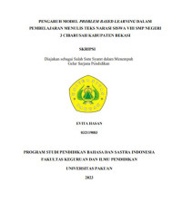 Pengaruh model problem based learning dalam pembelajaran menulis VII SMP Negri 3 Cisarua Kabupaten Bekasi
