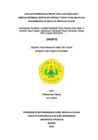 Analisis Penerapan Profil Pelajar Pancasila Dimensi Beriman, Bertakwa Kepada Tuhan Yang Maha Esa Dan Berakhlak Mulia Di Sekolah Dasar : Pendekatan Penelitian Kuatitatif Deskriptif pada Peserta Didik Kelas IV Sekolah Dasar Negeri Cipambuan Kabupaten Bogor Semester Genap Tahun Ajaran 2023/2024.