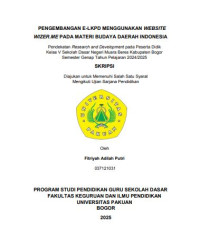 Pengembangan E-LKPD Menggunakan Wesite Wizer.me pada Materi Budaya Daerah Indonesia : Pendekatan Research and Development pada Peserta Didik Kelas V SDN Muara Beres Kabupaten Bogor Semester Genap Tahun Pelajaran 2024/2025.