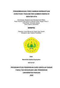 Pengembangan vidio animasi berbantuan doratoon pada materi sumber energi di sekitar kita : pendekatan research and development (R&D) pada peserta didik kelas III sekolah dasar Negri Polisi 5 Tahun Jaran 2024/2025