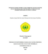Penerapan Media Pembelajaran Berbasis Aplikasi Tiktok dalam Meningkatkan Keterampilan Menulis Teks Anekdot Siswa Kelas X SMAN 1 Ciomas.