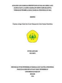 Analisis Gaya Bahasa Pertentangan dalam Lirik Lagu Album Fabula Karya Mahalini Serta Implikasinya terhadap Pembelajaran Bahasa Indonesia di SMA.