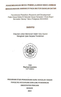 Pengembangan Media Pembelajaran Video Animasi Menggunakan Animaker Pada Materi Bangun Datar