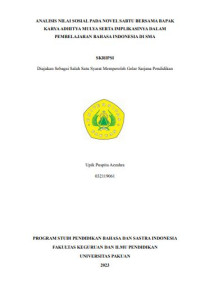 Analisis nilai sosial pada novel sabtu bersama bapak karya Adhitya Mulya serta implikasinya dalam pembelajaran bahasa indonesia di SMA
