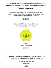 Pengemangan Bahan AJar Digital Berbantuan Heyzine Flipbook Pada Topik Mengapa Kita Perlu Makan Dan Mninum:
Pendekatan research and development (R&D) pada peseta didik kelas V sekolah dasar negeri kaumpandak 05 kabupaten bogor semester genap tahun pelajaran 2024/2025