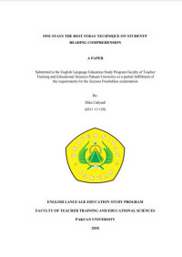 One Stays The Rest Stray Technique On Students' Reading Comprehension