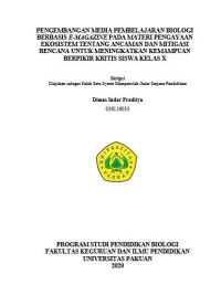 Pengembangan Media Pembelajaran Biologi Berbasis E-Magazine Pada Materi Pengayaan Ekosistem Tentang Ancaman Dan Mitigasi Bencana Untuk meningkatkan Kemampuan Berpikir Kritis Siswa Kelas X