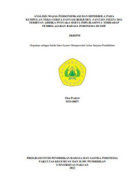 Analisis Majas Personifikasi dan Hiperbola pada Kumpulan Teks Cerita Fantasi Berjudul Fantasy Fiesta 2011 Terbitan Adhika Pustaka Serta Implikasinya Terhadap Pembelajaran Bahasa Indonesia di SMP.