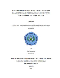 Penerapan Model Pembelajaran Explicit Instruction Dalam Meningkatkan Keterampilan Menulis Pantun Siswa Kelas VIII SMP Negeri 18 Bogor