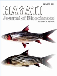 Image of HAYATI Journal of Biosciences : Vol. 29 No. 4 (2022) July 2022