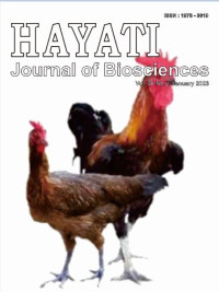 Image of HAYATI Journal of Biosciences : Vol. 30 No. 1 (2023) January 2023