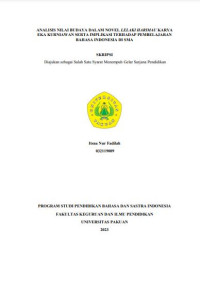 Analisis Nilai Budaya dalam Novel Lelaki Harimau Karya Eka Kurniawan Serta Implikasinya Terhadap Pembelajaran Bahasa Indonesia di SMA.