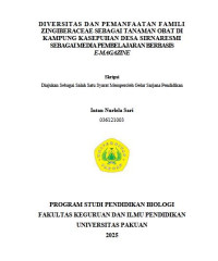 Diversitas Dan Pemanfaatan Famili Singiberaceae Sebagai Tanaman Obat Di Kampung Kesepuhan Desa Sinaresmi Sebagai Media Pembelajaran Berbasis E-MAGAZINE