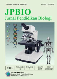 JPBIO (Jurnal Pendidikan Biologi) : Vol 8, No 2 (2023)