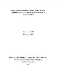 KNOWLEDGE SHARING DALAM PEMBELAJARAN MENULIS
BERBASIS PEDAGOGI GENRE (GENRE BASED APPROACH)
(Teori dan Implikasi)