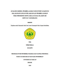 Analisis Model Pembelajaran Discovery Learning dalam Rancangan Pelaksanaan Pembelajaran Teks Prosedur Siswa Kelas XI MA Islamiyah Ciputat Tangerang