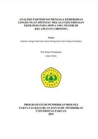 Analisis Pertisipasi Menjaga Kerbesihan Lingkungan Melalui Kerdasan Ekologis Pada siswa Sma Negri di Kecamatan Cibinong