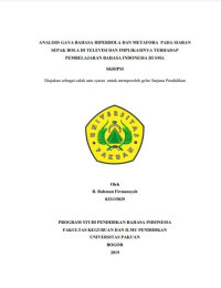 Analisis Gaya Bahasa Hiperbola Dan Metafora Pada Siaran Sepak Bola Di Televisi Dan Implikasinya Terhadap Pembelajaran Bahasa Indonesia Di Sma
