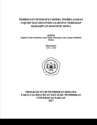 Image of Perbedaan Penerapan Model Pembelajaran Inquiry Dan Discovery Learning Terhadap Kemampuan Kognitif Siswa