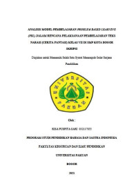 Analisis Model Pembelajaran Problem Based Learning (PBL) dalam Rencana Pelaksanaan Pembelajaran Teks Narasi (Cerita Fantasi) Kelas VII di SMP Kota Bogor