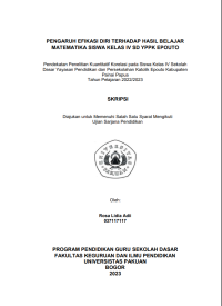 Pengaruh Efikasi Diri Terhadap Hasil Belajar Matematika Siswa Kelas IV SD YPPK Epouto : Pendekatan Penelitian Kauantitatif pada Siswa Kelas IV Sekolah Dasar YPPK Epouyo Kabupaten Painai Papua Tahun Pelajaran 2022/2023.