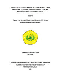 Penerapan Metode Outdoor Study dalam Meningkatkan Keterampilan Menulis Teks Deskripsi Kelas VII SMP Negeri 1 Cibarusah Kabupaten Bekasi