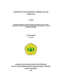 Image of ASSESSMENT OF ENGLISH SUBJECT IN MERDEKA BELAJAR
CURRICULUM
