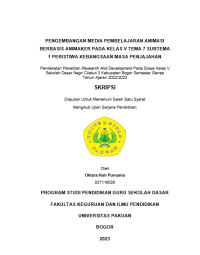 Pengembangan Media Pembelajaran Animasi Berbasis Animaker Pada Kelas V Tema 7 Subtema 1 Peristiwa Kebangsaan Masa Penjajahan.