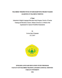 Teachers' Perspectives on Implementing Project Based Learning in Teaching Writing