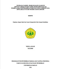 Penerapan Model Problem Based Learning Dengan Variasi Teams Games Tournament Dalam Pembelajaran Keterampilan Menulis Surat Pribadi Pada Siswa Kelas VII SMP NEGERI 13 KOTA BOGOR