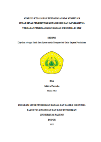 Analisis Kesalahan Berbahasa Pada Kumpulan Surat Dinas Pemerintah Kota Bogor Dan Implikasinya Terhadap Pembelajaran Bahasa Indonesia Di Smp