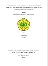 Analisis Semiotika Dalam Novel Iam Sarahza Karya Hanum Rais dan Rangga Almahendra Serta Implikasinya Bagi Pembelajaran Bahasa dan Sastra Indonesia Di SMA