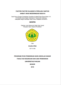 Faktor-Faktor Hilangnya Perilaku Santun Akibat Arus Modernisasi Budaya: Studi Kasus Dengan Pendekatan Penelitian Kualitatif Pada Siswa Kelas IV A Di Sekolah Dasar Negeri Pakansari 01 Kecamatan Cibinong Kabupaten Kabupaten Bogor Semester Ganjil Tahun Pelajaran 2018/2019