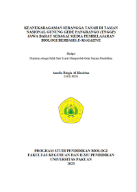 keanekaragaman serangga tanah di taman nasional gunung gede pangrango (tnggp) jawabarat sebagai media pembelajaran biologi berbasis e-magazine