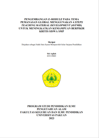 Pengembangan E-module pada tema pemanasan global menggunakan 4 steps teaching material development (4STMD) UNTUK MENINGKATKAN KEMAMPUAN BERPIKIR KRITIS SISWA SMP