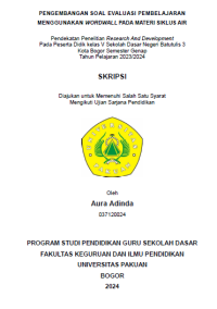 Pengembangan Soal evaluasi pembelajaran menggunakan wordwall pada materi siklus air