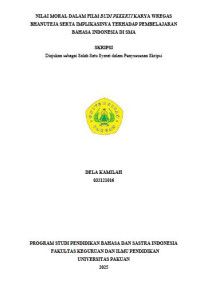 Nilai moral dalam film budi pekerti wregas bhanuteje serta imlikasinya terhadap pembelajaran di SMA
