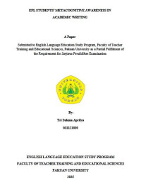 Image of EFL Students' Metacognitive Awareness in Academic Writing