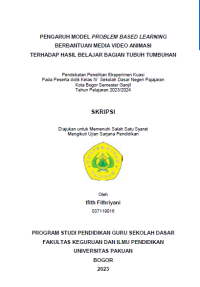 Image of Pengaruh Model Problem Based Learning
Berbantuan Media Video Animasi Terhadap Hasil Belajar Bagian Tubuh
Tumbuhan