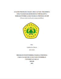 Analisis Perubahan Makna Meluas Pada Teks Berita Surat Kabar Radar Bogor dan Implikasinya Terhadap Pembelajaran Bahasa Indonesia di SMP