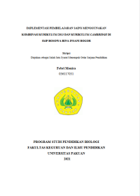 Implementasi Pembelajaran Sains Menggunakan Kombinasi Kurikulum 2013 dan Kurikulum Cambridgde Di SMP BOSOA Bina Insani Bogor