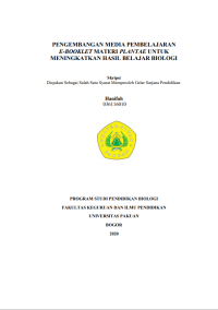 Pengembangan Media Pembelajaran E-booklet Materi Plantae untuk Meningkatkan Hasil Belajar Biologi.