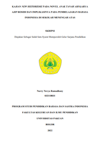 Kajian New Historisme Pada Novel Anak Tanah Air Karya Ajip Rosidi dan Implikasinya Pada Pembelajaran Bahasa Indonesia di Sekolah Menengah Atas