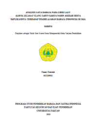 Analisis gaya bahasa pada lirik lagu album selamat ulang tahun karya nadin amizah serta implikasinya terhadap pembelajaran bahasa indonesia di SMA